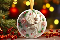 Round Christmas Ornament Sublimation|Clipart Product Image 1