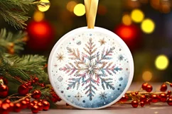 Round Christmas Ornament Sublimation|Clipart Product Image 1