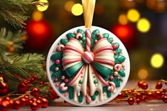 Round Christmas Ornament Sublimation|Clipart Product Image 1