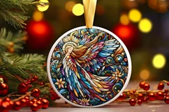 Round Christmas Ornament Sublimation|Clipart Product Image 1