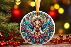Round Christmas Ornament Sublimation|Clipart Product Image 1