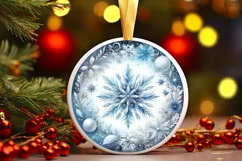 Round Christmas Ornament Sublimation|Clipart Product Image 1