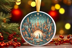 Round Christmas Ornament Sublimation|Clipart Product Image 1