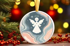 Round Christmas Ornament Sublimation|Clipart Product Image 2
