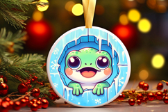 Round Christmass Ornament PNG Product Image 1