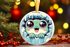 Round Christmass Ornament PNG Product Image 1