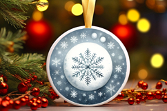 Round Christmass Ornament PNG Product Image 1