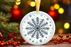 Round Christmas Ornament Sublimation|Clipart Product Image 3