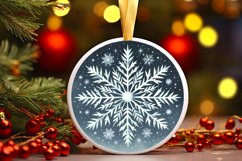 Round Christmas Ornament Sublimation|Clipart Product Image 3