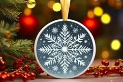 Round Christmas Ornament Sublimation|Clipart Product Image 3