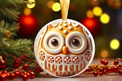 Round Christmas Ornament Sublimation|Clipart Product Image 2