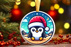 Round Christmas Ornament Sublimation|Clipart Product Image 1