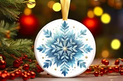 Round Christmas Ornament Sublimation|Clipart Product Image 1