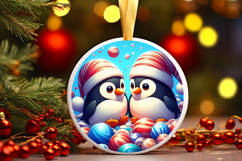 Round Christmass Ornament PNG Product Image 1