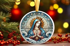 Round Christmas Ornament Sublimation|Clipart Product Image 2