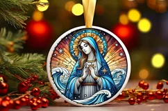 Round Christmas Ornament Sublimation|Clipart Product Image 2