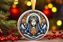 Round Christmas Ornament Sublimation|Clipart Product Image 2