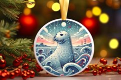 Round Christmas Ornament Sublimation|Clipart Product Image 1
