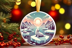Round Christmas Ornament Sublimation|Clipart Product Image 1