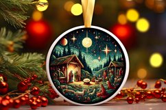 Round Christmas Ornament Sublimation|Clipart Product Image 1