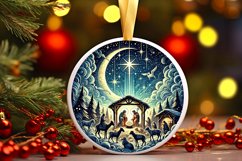 Round Christmas Ornament Sublimation|Clipart Product Image 1