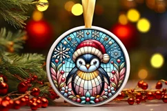 Round Christmas Ornament Sublimation|Clipart Product Image 2