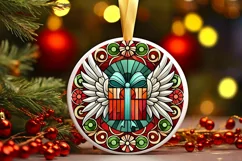Round Christmas Ornament Sublimation|Clipart Product Image 2