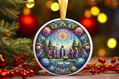 Round Christmas Ornament Sublimation|Clipart Product Image 1