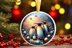 Round Christmas Ornament Sublimation|Clipart Product Image 1