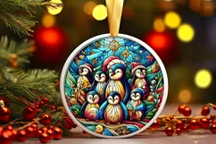 Round Christmas Ornament Sublimation|Clipart Product Image 1