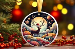 Round Christmas Ornament Sublimation|Clipart Product Image 1