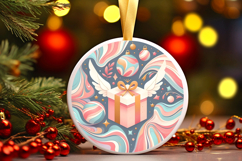 Round Christmass Ornament PNG Product Image 1