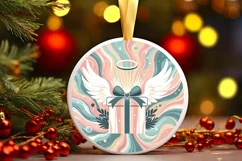 Round Christmas Ornament Sublimation|Clipart Product Image 1