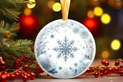 Round Christmas Ornament Sublimation|Clipart Product Image 1