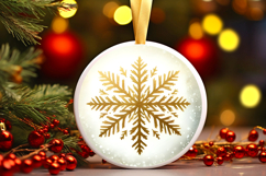 Round Christmass Ornament PNG Product Image 1