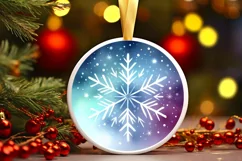 Round Christmas Ornament Sublimation|Clipart Product Image 1