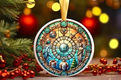 Round Christmas Ornament Sublimation|Clipart Product Image 2