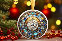 Round Christmas Ornament Sublimation|Clipart Product Image 2
