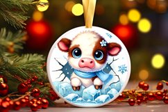 Round Christmas Ornament Sublimation|Clipart Product Image 1