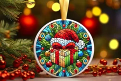 Round Christmas Ornament Sublimation|Clipart Product Image 2