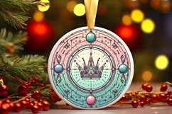 Round Christmas Ornament Sublimation|Clipart Product Image 1