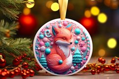Round Christmas Ornament Sublimation|Clipart Product Image 1