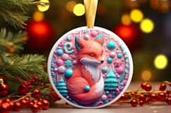 Round Christmas Ornament Sublimation|Clipart Product Image 1
