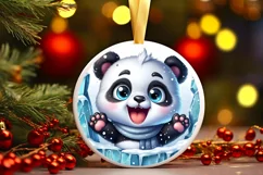 Round Christmas Ornament Sublimation|Clipart Product Image 1