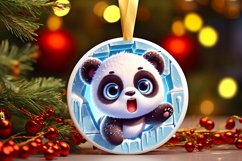 Round Christmas Ornament Sublimation|Clipart Product Image 1