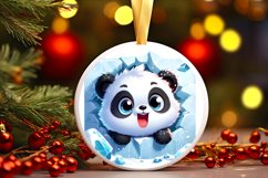 Round Christmas Ornament Sublimation|Clipart Product Image 1
