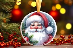 Watercolor Christmas Santa Ornament Product Image 3
