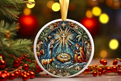 Round Christmass Ornament PNG Product Image 1