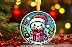 Round Christmas Ornament Sublimation|Clipart Product Image 1