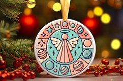 Round Christmas Ornament Sublimation|Clipart Product Image 1